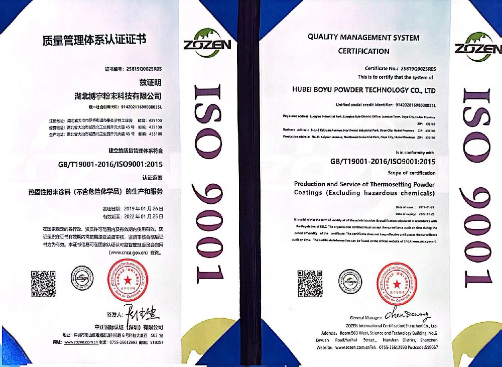 ISO9001质量管理体系认证